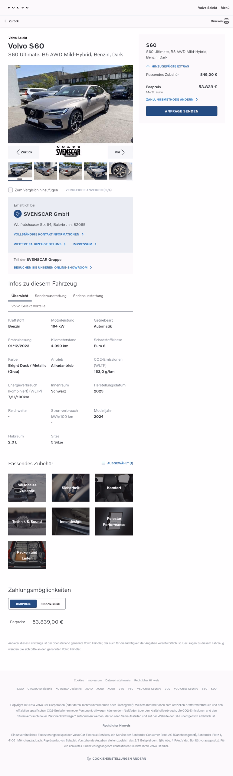 Zubehör im Volvo Select